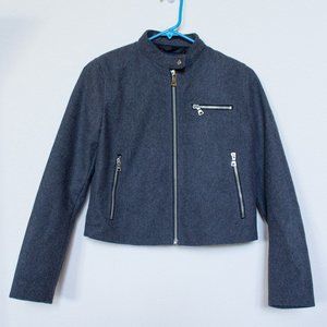 GAP | Wool Biker Jacket | Charcoal